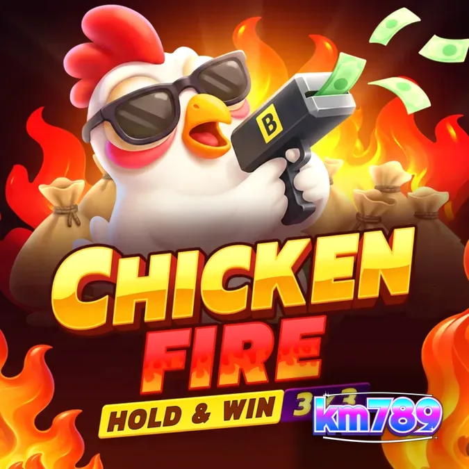 Tampilan antarmuka permainan slot Chicken Fire dengan grid 3x3 yang cerah
